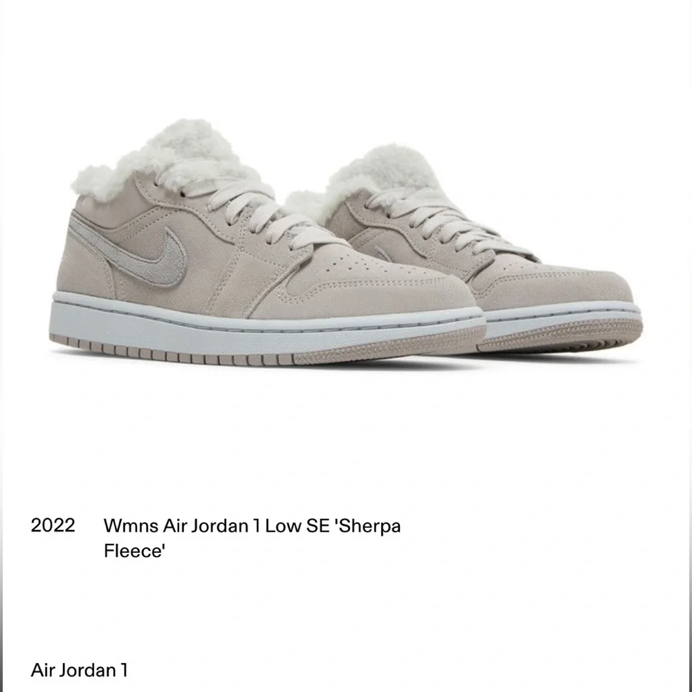 Women’s Air Jordan 1 Low SE Sherpa Fleece - Picture 1 of 11